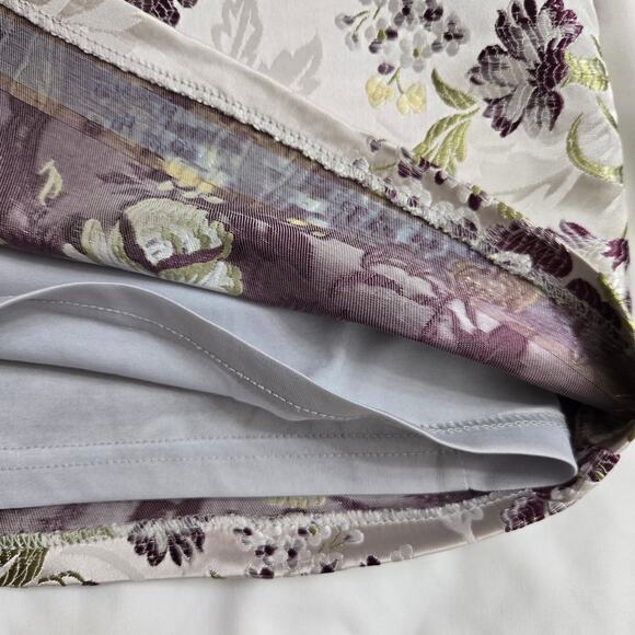 Lulus Cottage Fairy Whimsical Romantic Babydoll Satin Floral Jacquard Mini XL - Picture 4 of 11